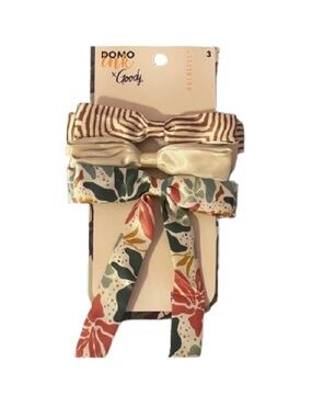 Domo x Goody Hair Bow Set - Cream, Brown, Multicolor